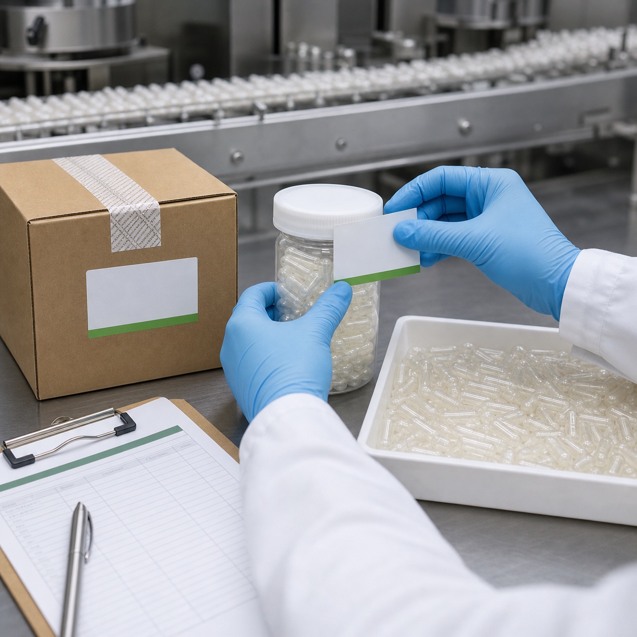 Documented capsule batch being prepared for its destination market
